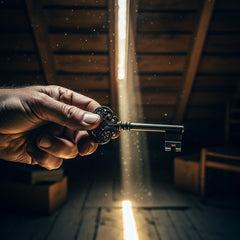 Antique key in hand, unlocking inheritance, reflecting Isaiah’s message of covenant and legacy, inspired by Isaiah.